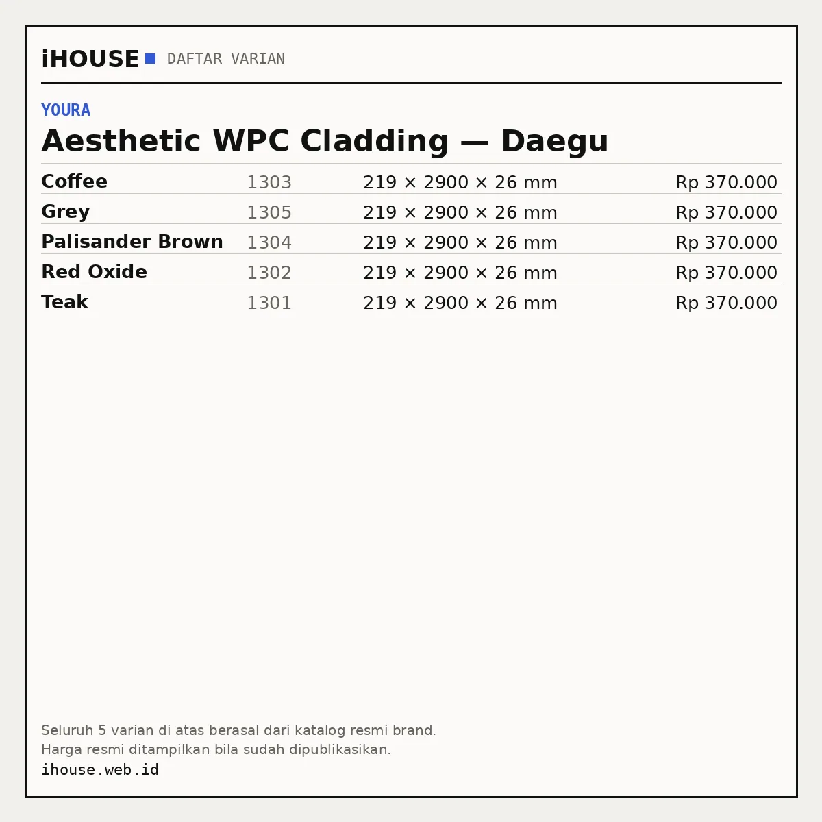 Cladding WPC Daegu varian